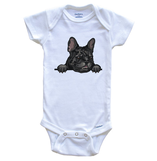 French Bulldog Dog Breed Cute One Piece Baby Bodysuit v2