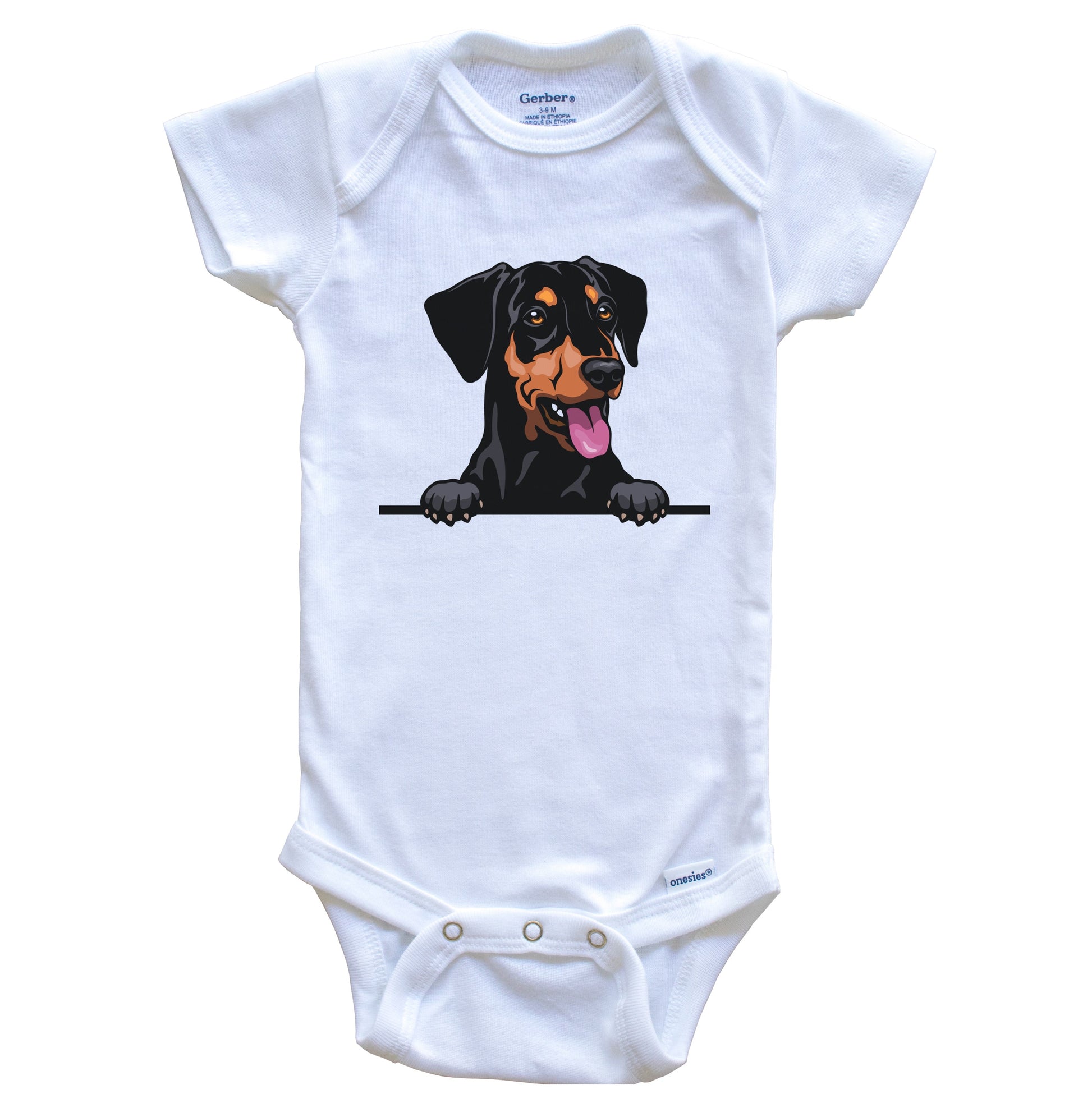 German Pinscher Dog Breed Cute One Piece Baby Bodysuit