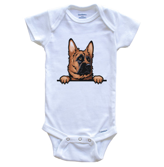 German Shepherd Dog Breed Cute One Piece Baby Bodysuit v2