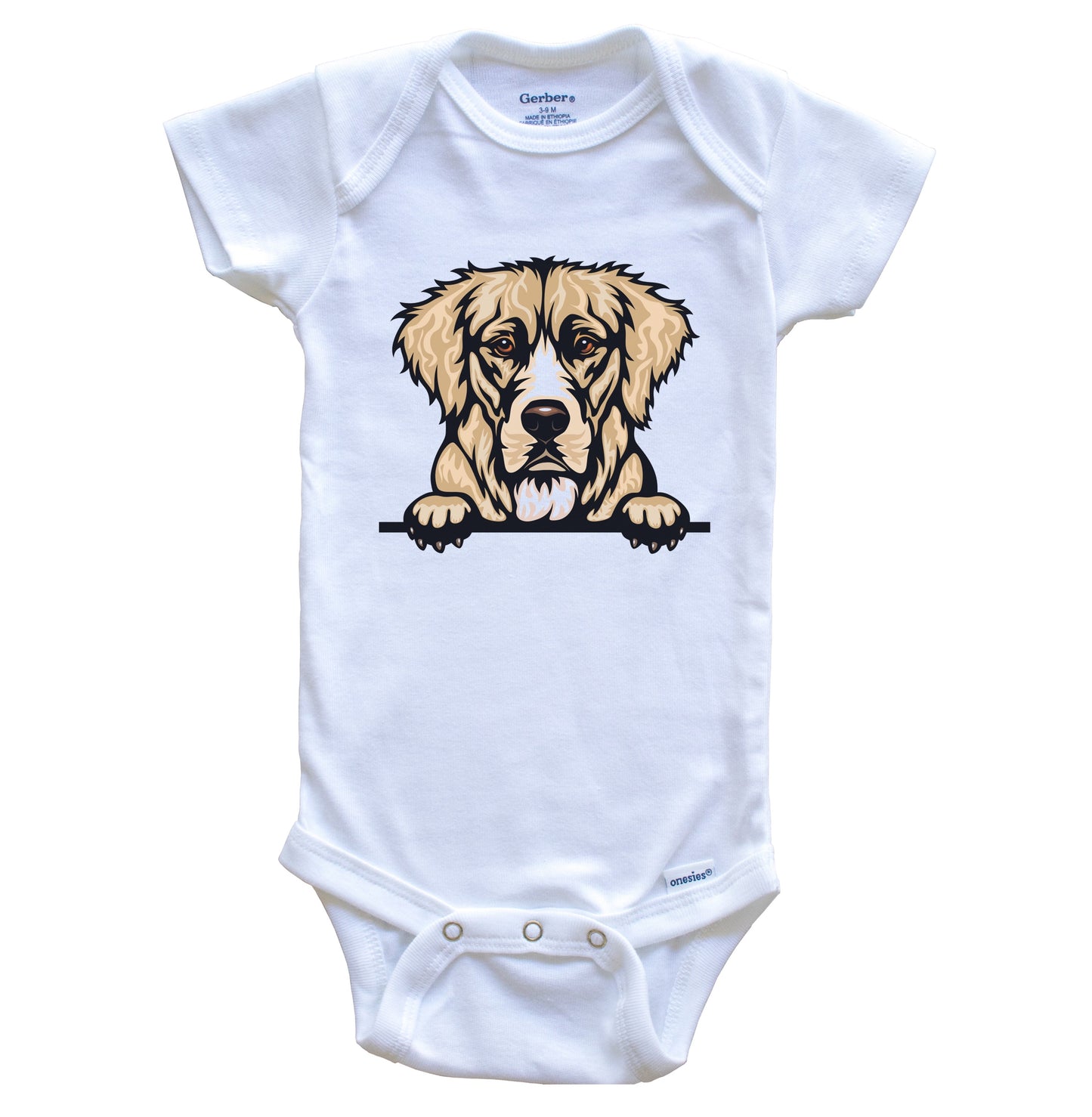 Golden Retriever Dog Breed Cute One Piece Baby Bodysuit v3