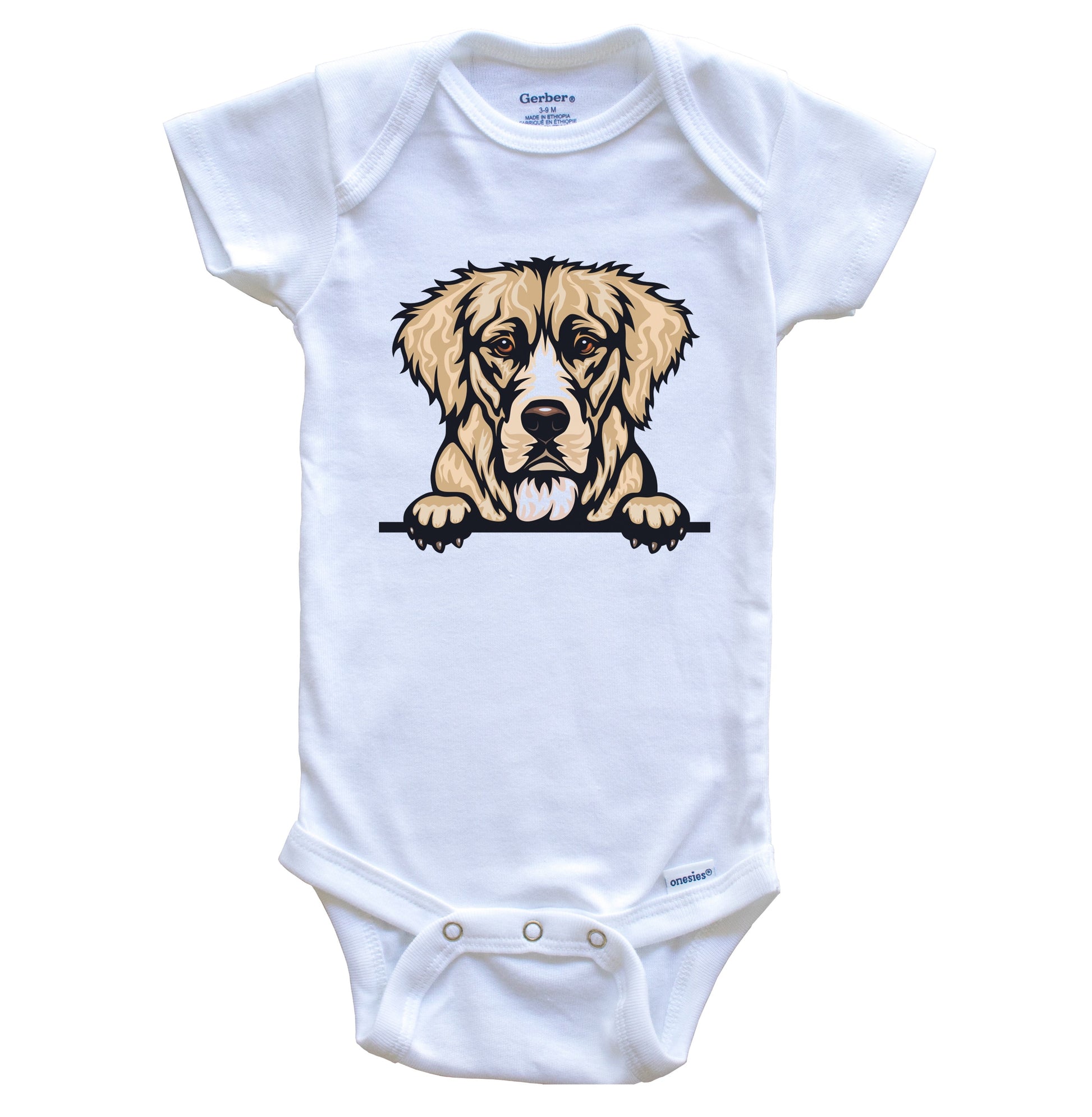 Golden Retriever Dog Breed Cute One Piece Baby Bodysuit v3