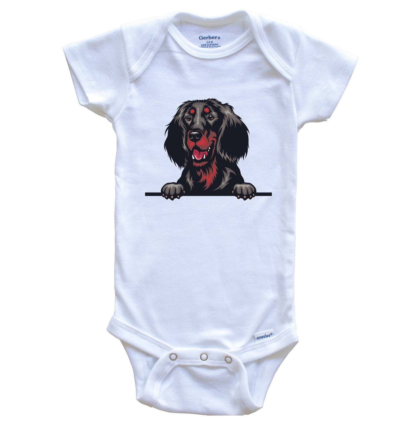 Gordon Setter Dog Breed Cute One Piece Baby Bodysuit