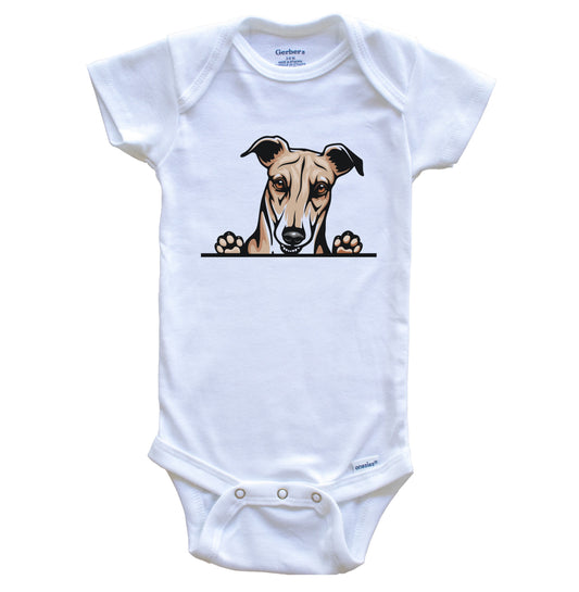 Greyhound Dog Breed Cute One Piece Baby Bodysuit
