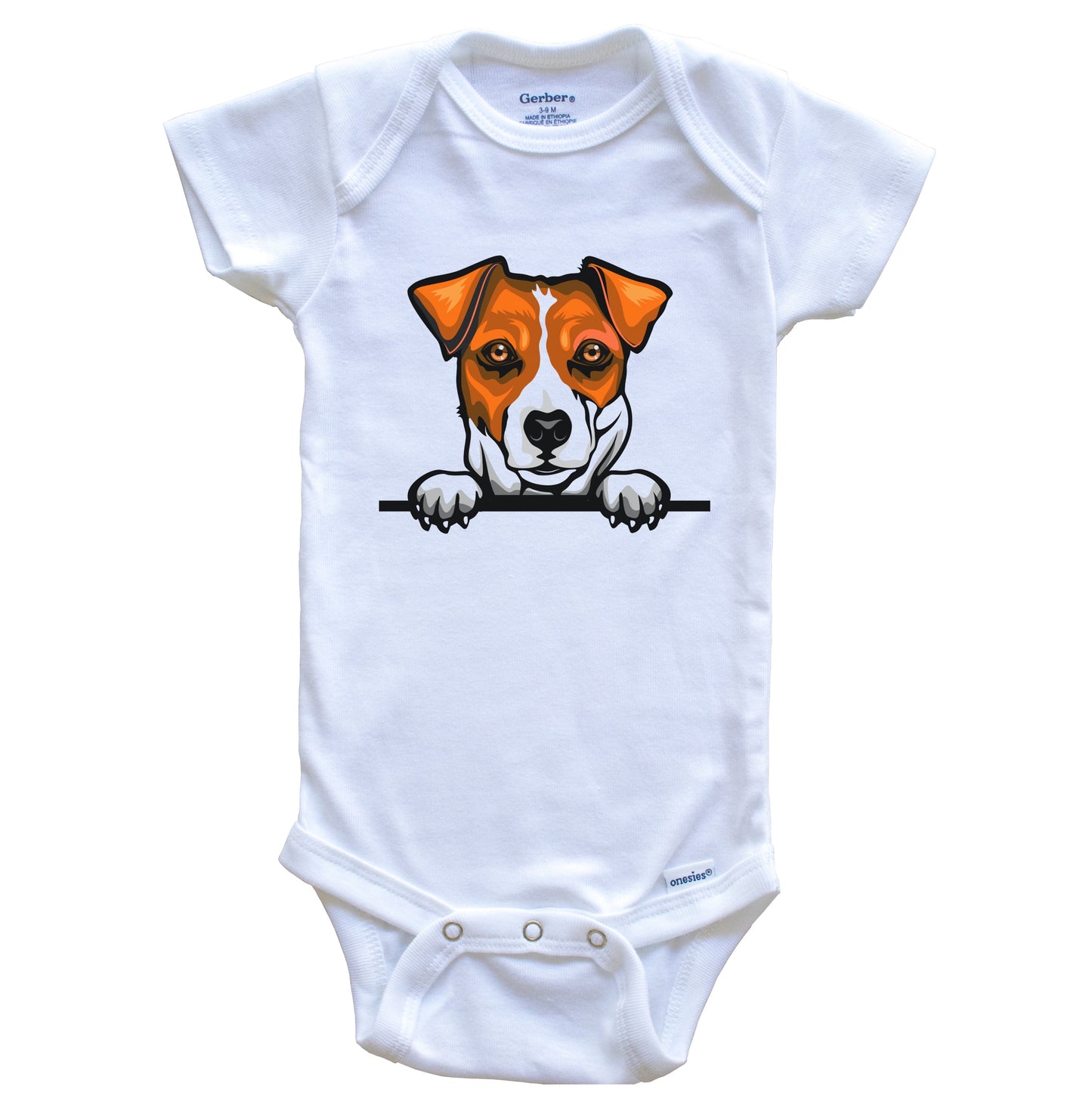 Jack Russell Terrier Dog Breed Cute One Piece Baby Bodysuit