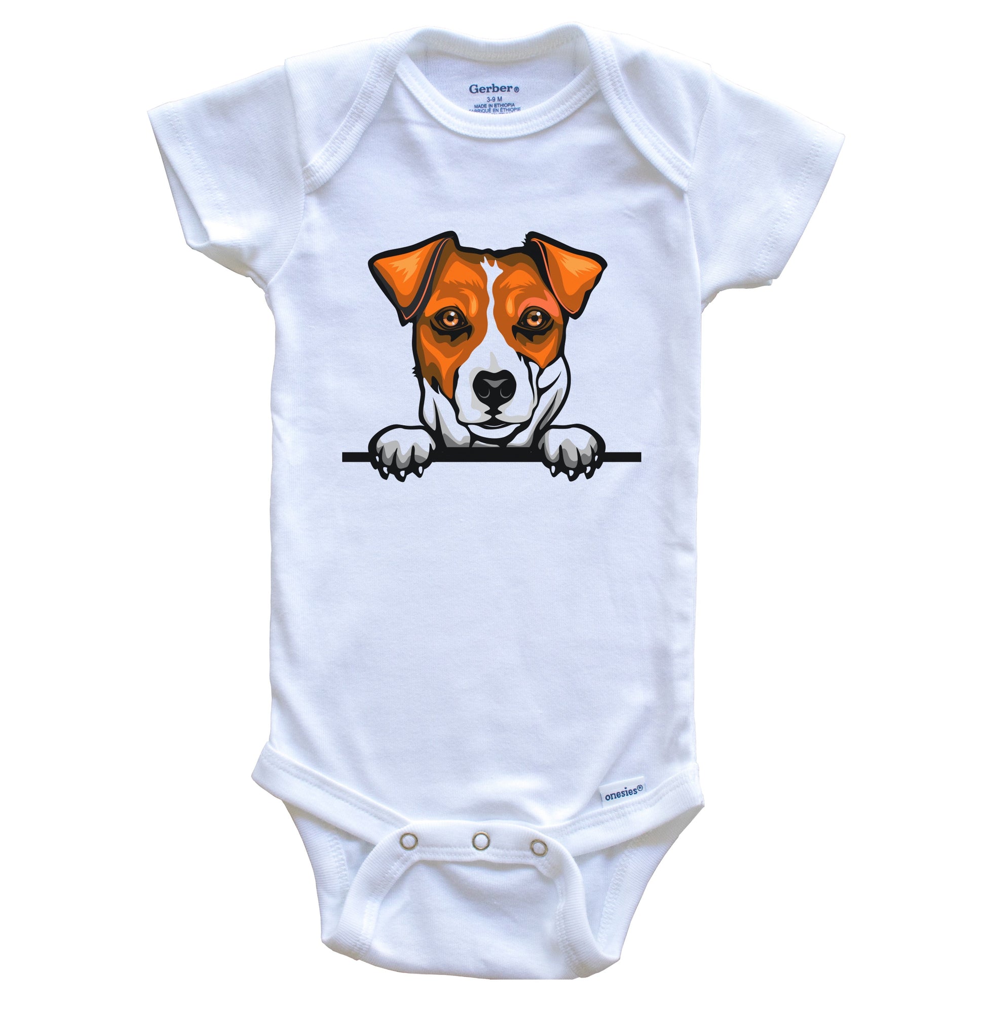 Jack Russell Terrier Dog Breed Cute One Piece Baby Bodysuit