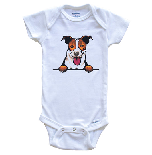 Jack Russell Terrier Dog Breed Cute One Piece Baby Bodysuit v2