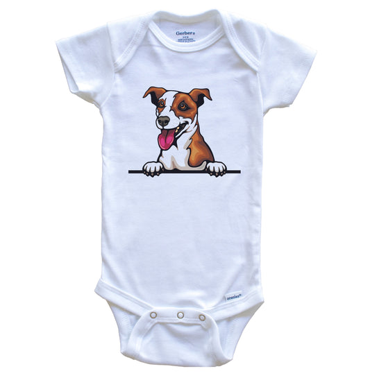 Jack Russell Terrier Dog Breed Cute One Piece Baby Bodysuit v3