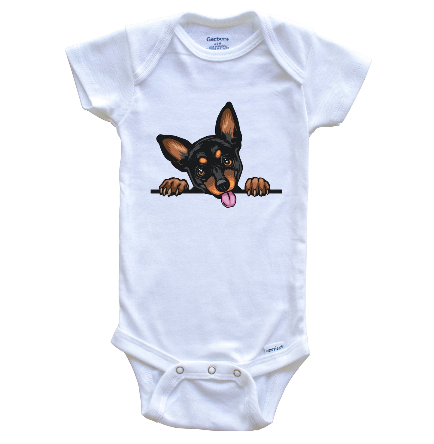 Miniature Pinscher Dog Breed Cute One Piece Baby Bodysuit