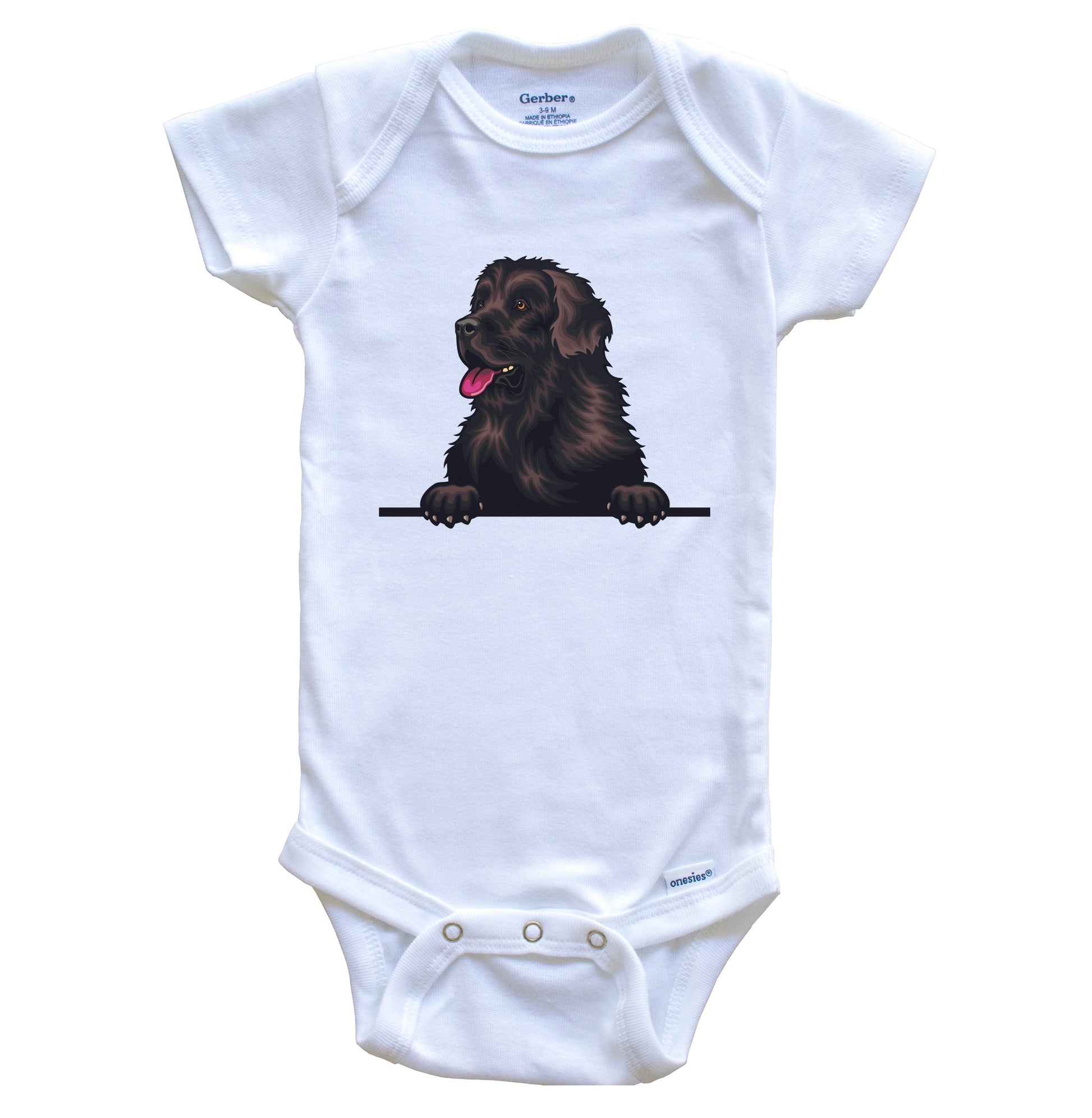 Newfoundland Dog Breed Cute One Piece Baby Bodysuit v2