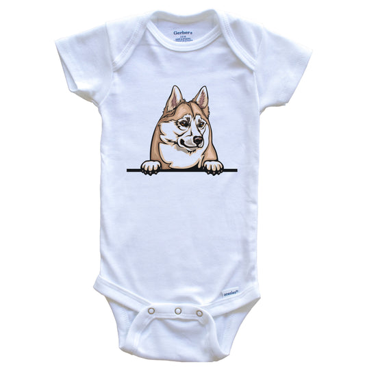 Norwegian Buhund Dog Breed Cute One Piece Baby Bodysuit