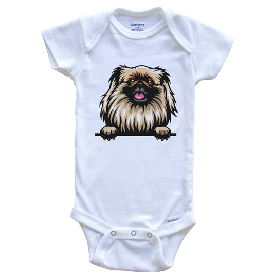 Pekingese Dog Breed Cute One Piece Baby Bodysuit