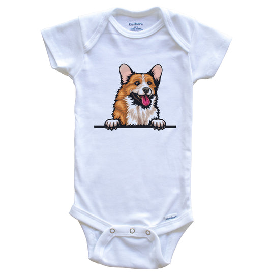 Pembroke Welsh Corgi Dog Breed Cute One Piece Baby Bodysuit v2