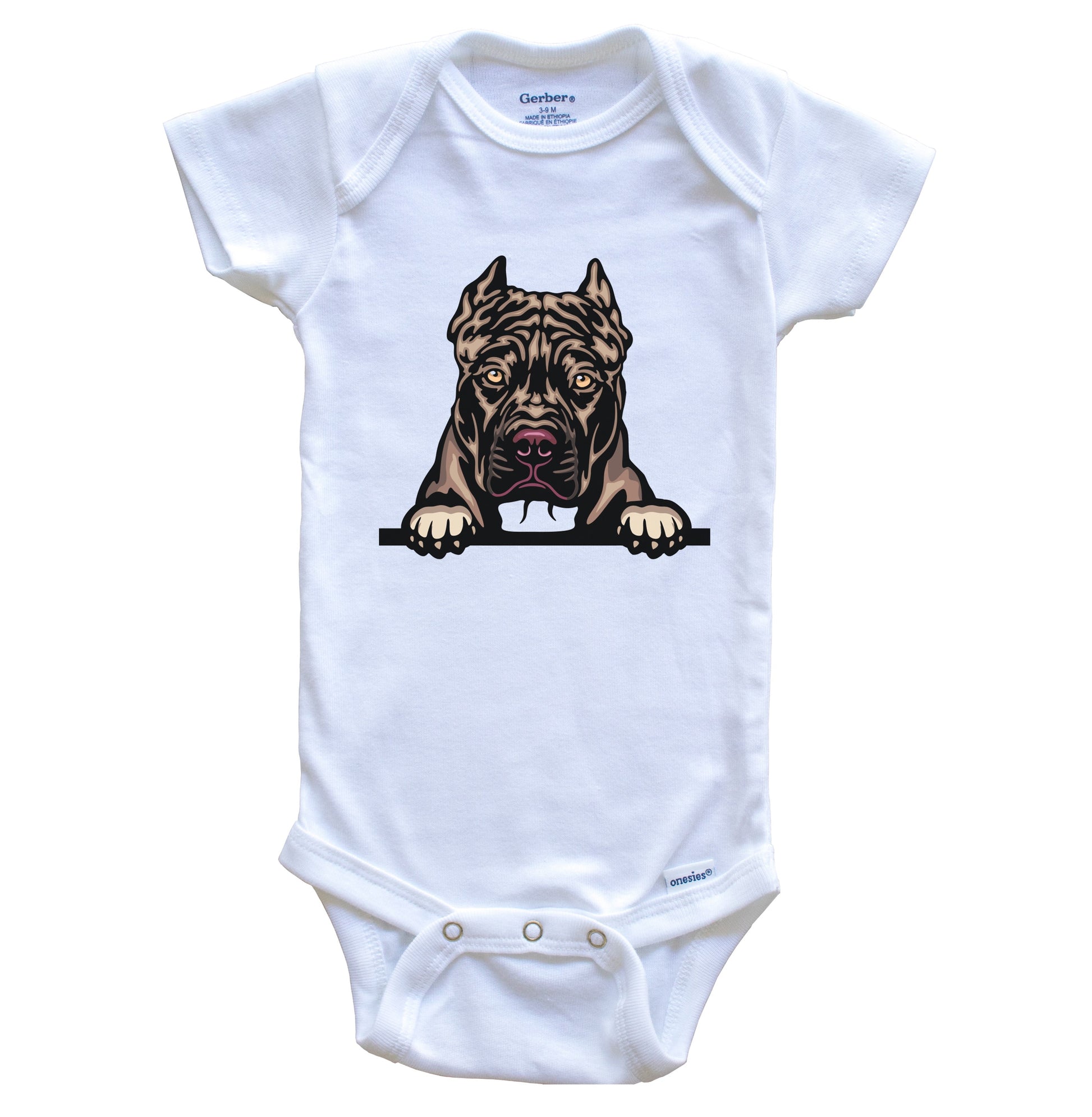 Pit Bull Dog Breed Cute One Piece Baby Bodysuit v2