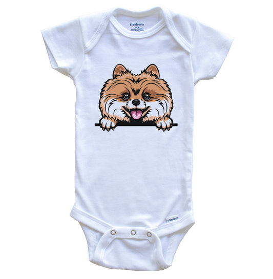 Pomeranian Dog Breed Cute One Piece Baby Bodysuit