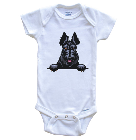 Scottish Terrier Dog Breed Cute One Piece Baby Bodysuit