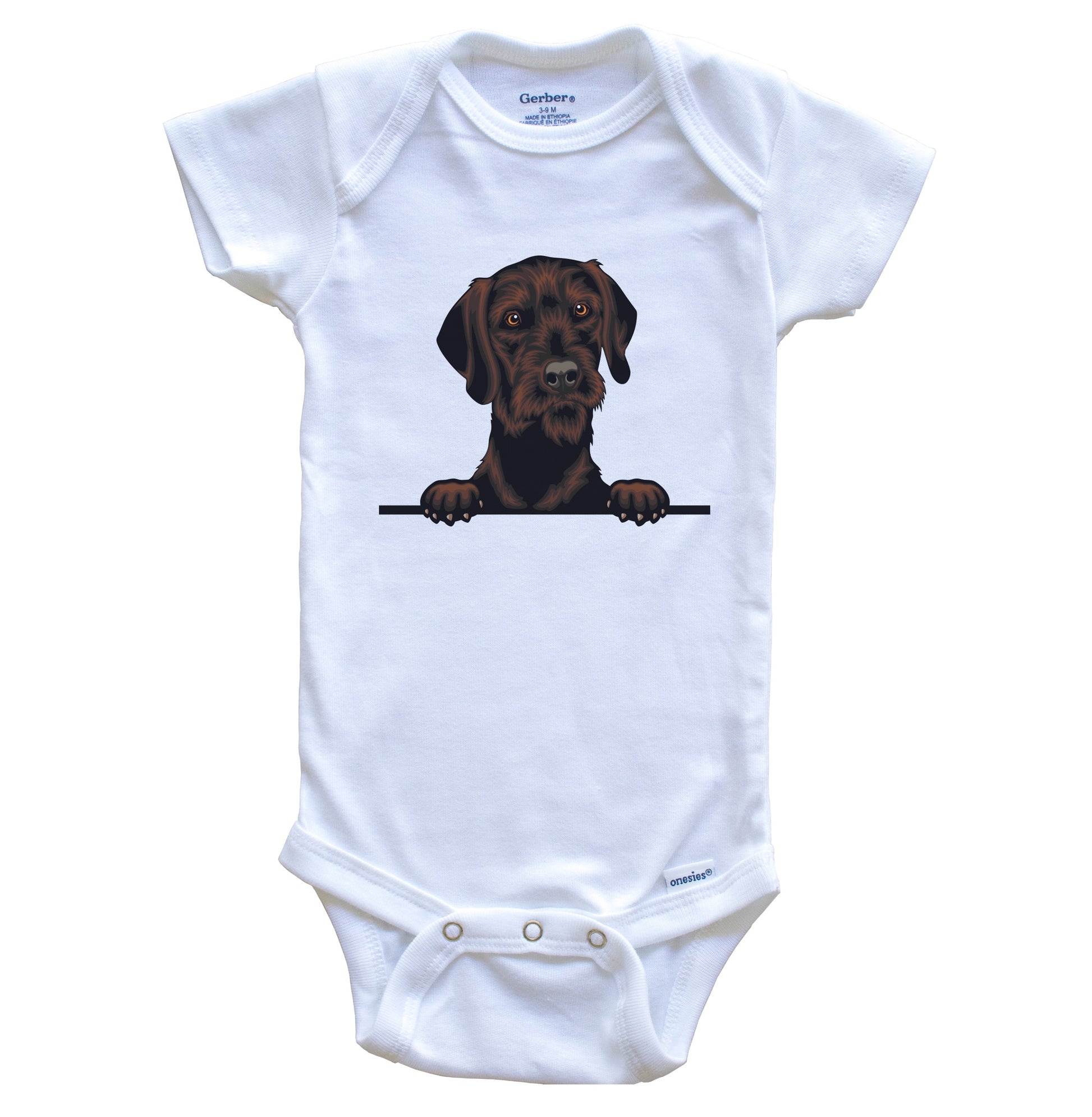 Short Haired Pudelpointer Dog Breed Cute One Piece Baby Bodysuit