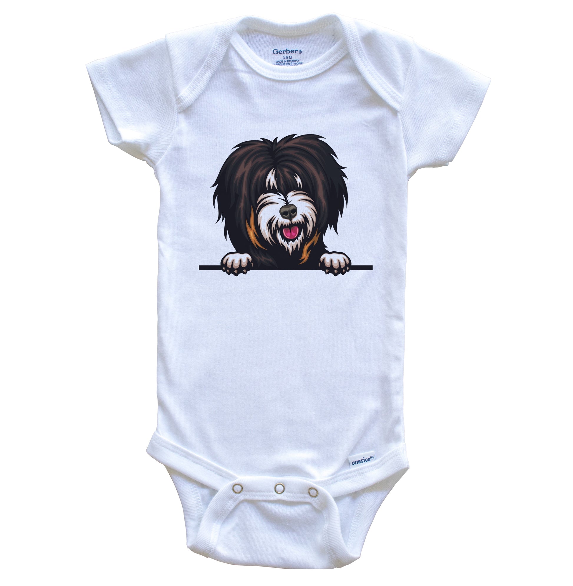 Tibetan Terrier Dog Breed Cute One Piece Baby Bodysuit v2