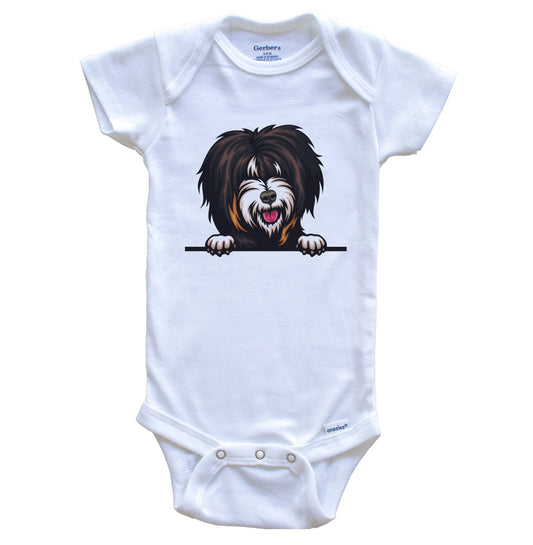 Tibetan Terrier Dog Breed Cute One Piece Baby Bodysuit v2