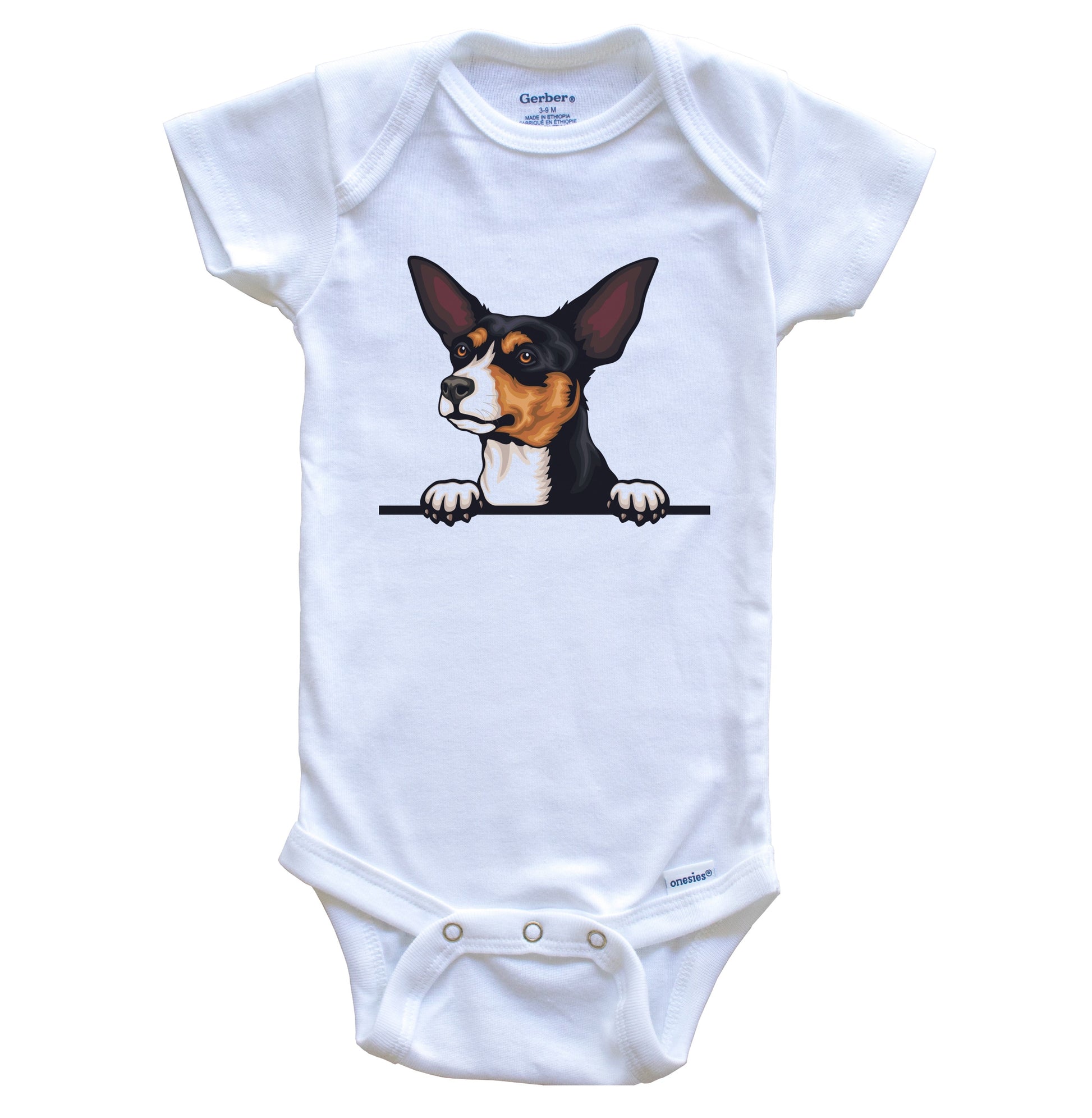 Toy Fox Terrier Dog Breed Cute One Piece Baby Bodysuit