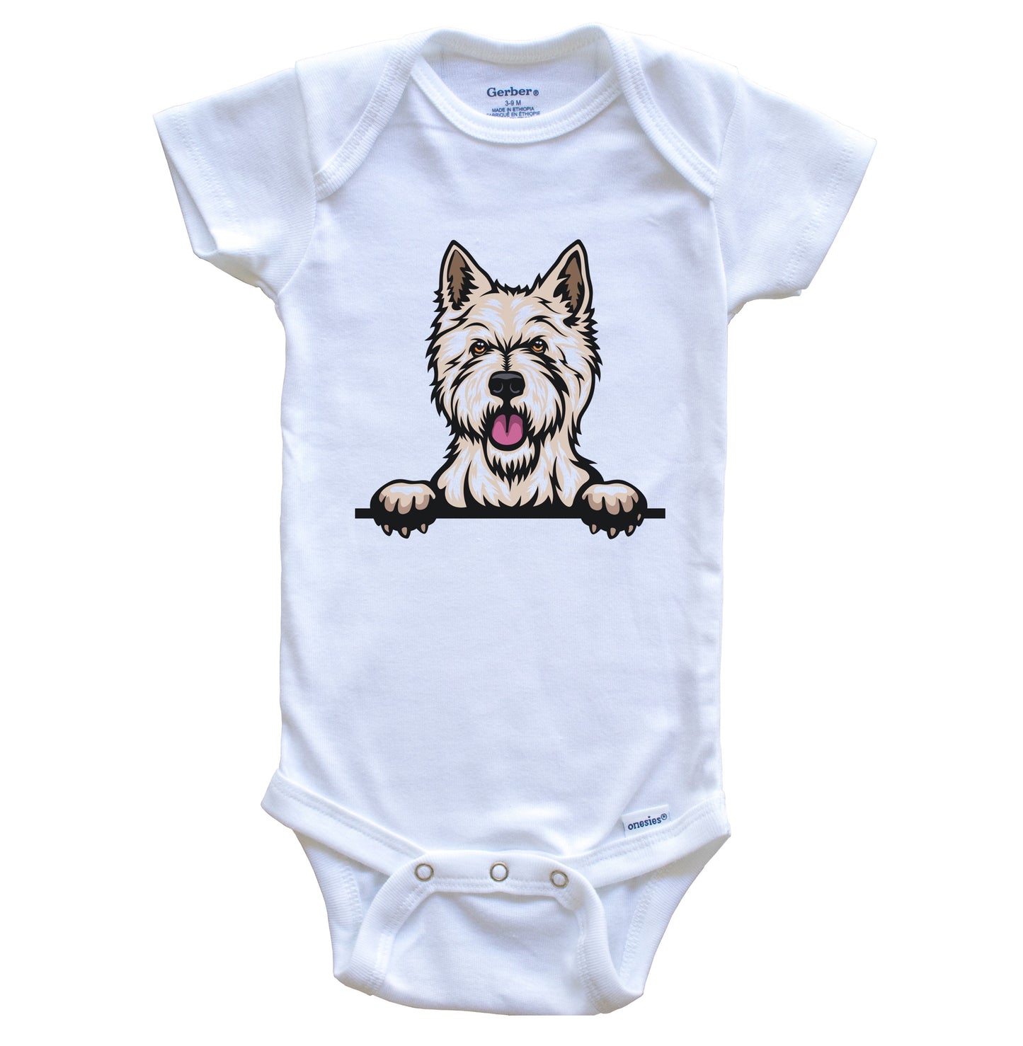 West Highland Terrier Dog Breed Cute One Piece Baby Bodysuit