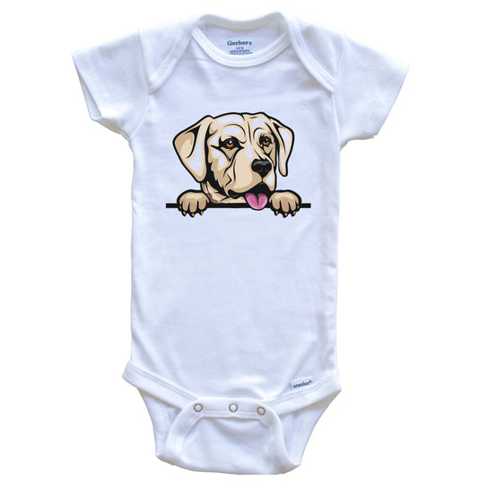 Yellow Lab Dog Breed Cute One Piece Baby Bodysuit
