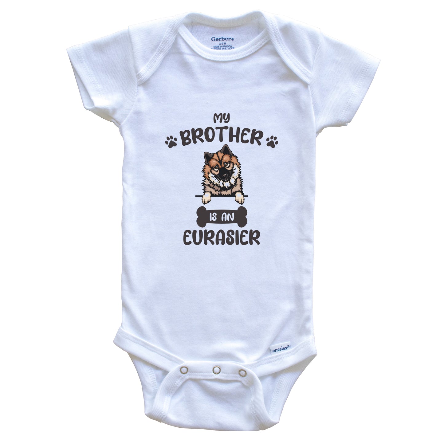 My Brother Is An Eurasier Cute Dog Breed Baby Bodysuit