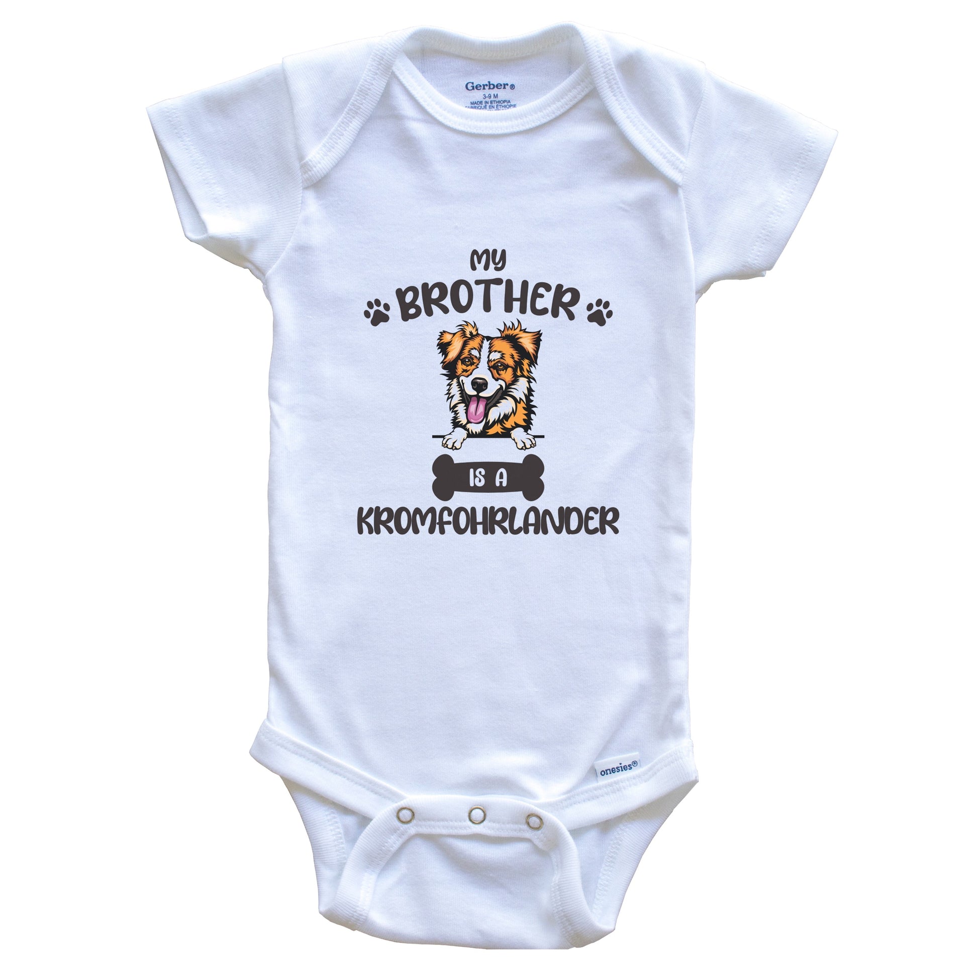 My Brother Is A Kromfohrlander Cute Dog Breed Baby Bodysuit