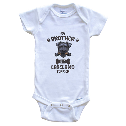 My Brother Is A Lakeland Terrier Cute Dog Breed Baby Bodysuit