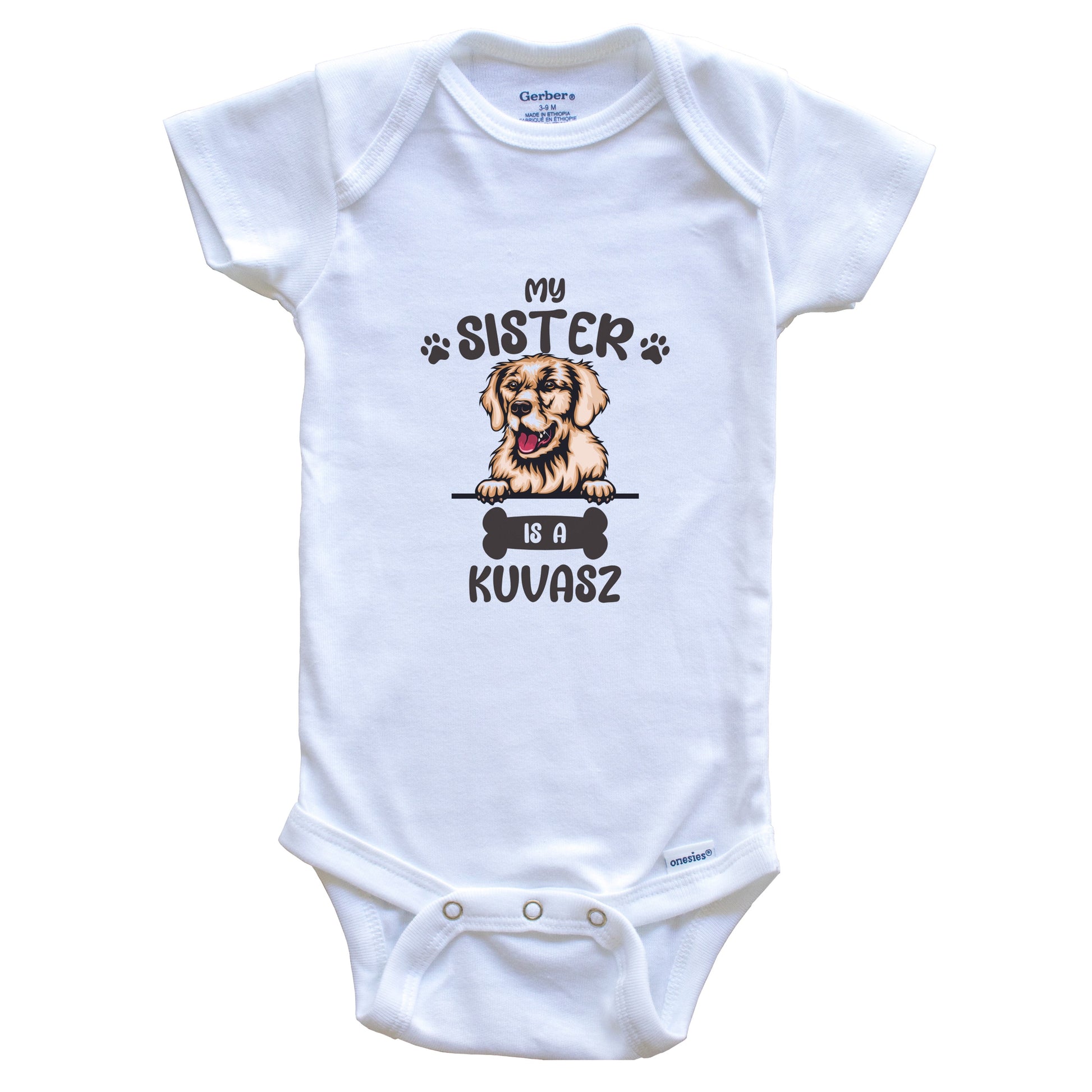 My Sister Is A Kuvasz Cute Dog Breed Baby Bodysuit