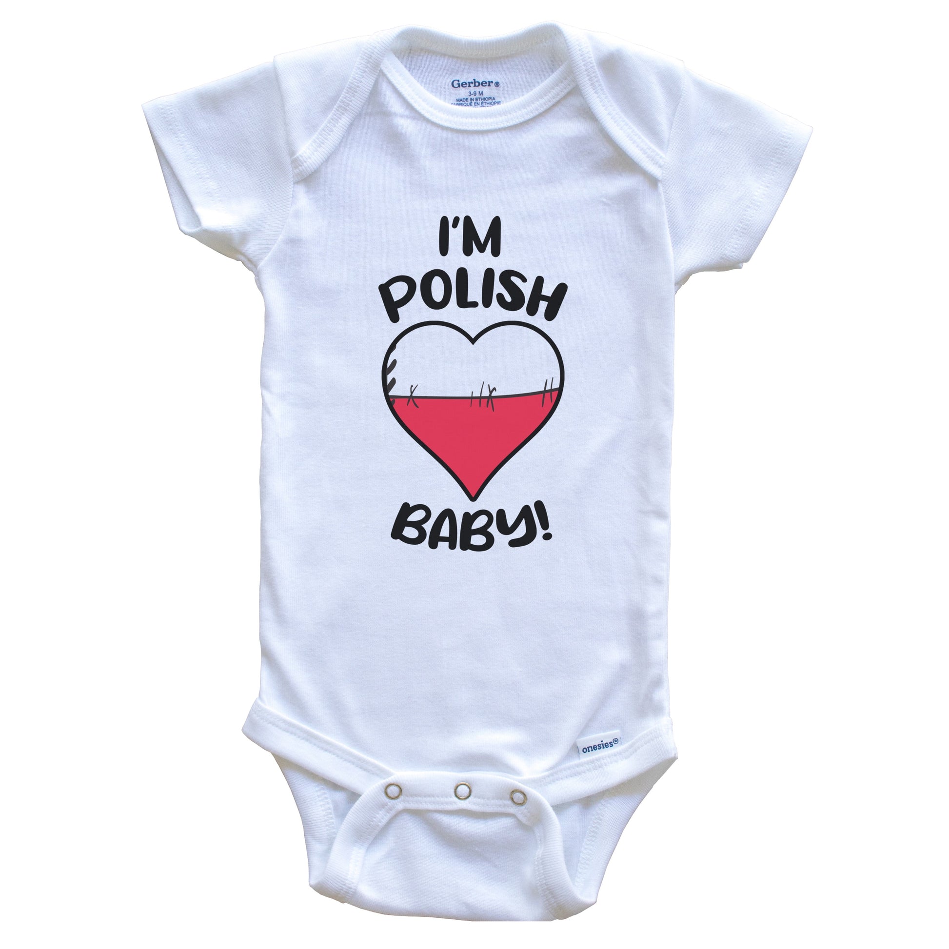 I'm Polish Baby Funny Poland Flag Heart Baby Bodysuit – Really