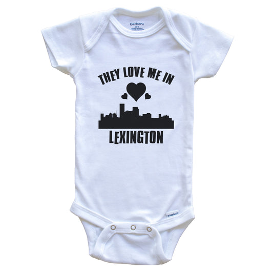 They Love Me In Lexington Kentucky Hearts Skyline One Piece Baby Bodysuit