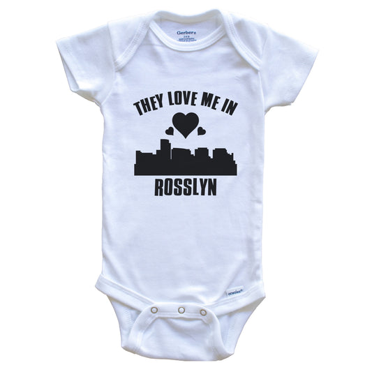 They Love Me In Rosslyn Virginia Hearts Skyline One Piece Baby Bodysuit