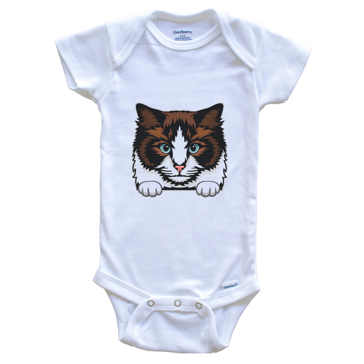Ragdoll Cat Popping Up Fun Ragdoll Kitten Baby Bodysuit