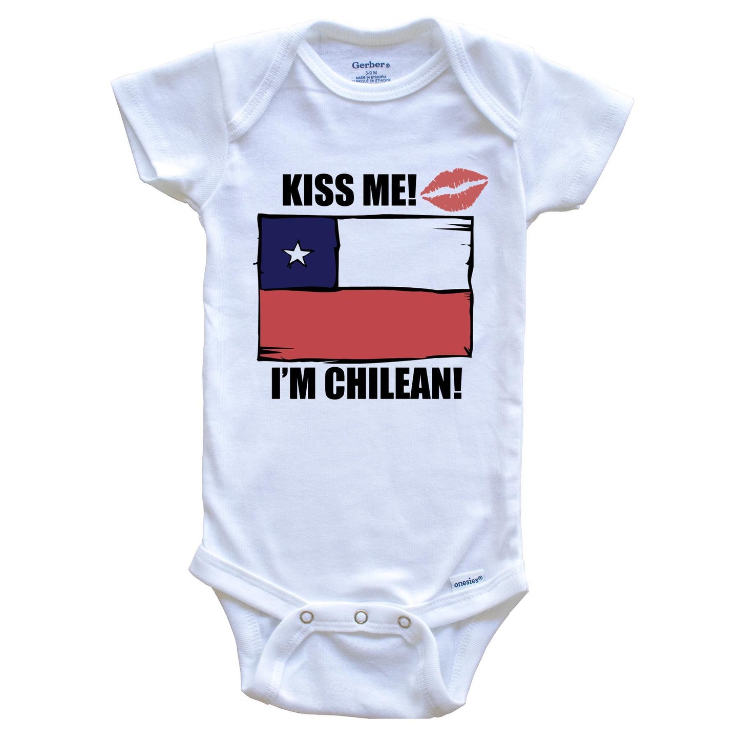Kiss Me I'm Chilean Cute Chile Flag Baby Onesie