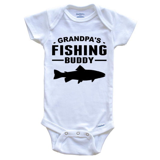 Grandpa's Fishing Buddy Cute Baby Onesie for Grandchild