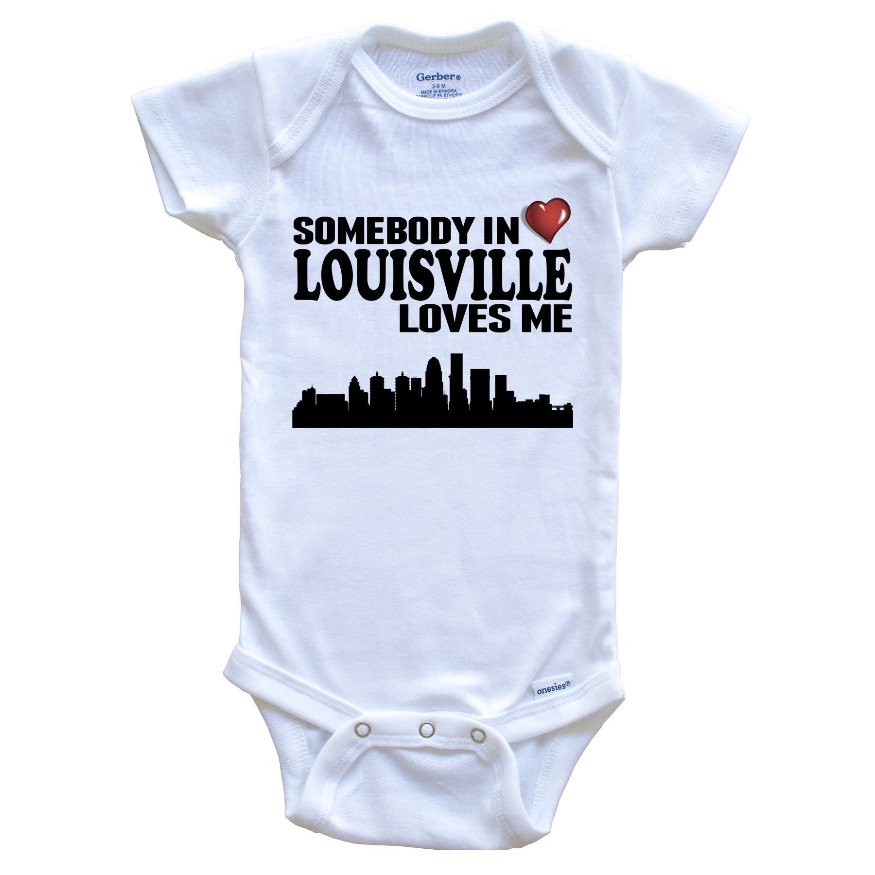 Somebody In Louisville Loves Me Baby Onesie