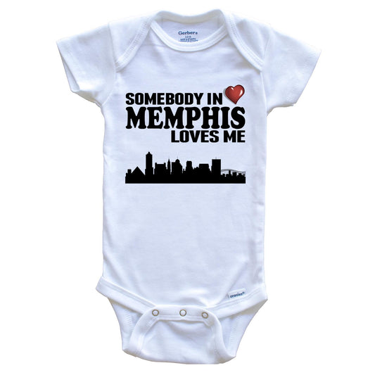 Somebody In Memphis Loves Me Baby Onesie