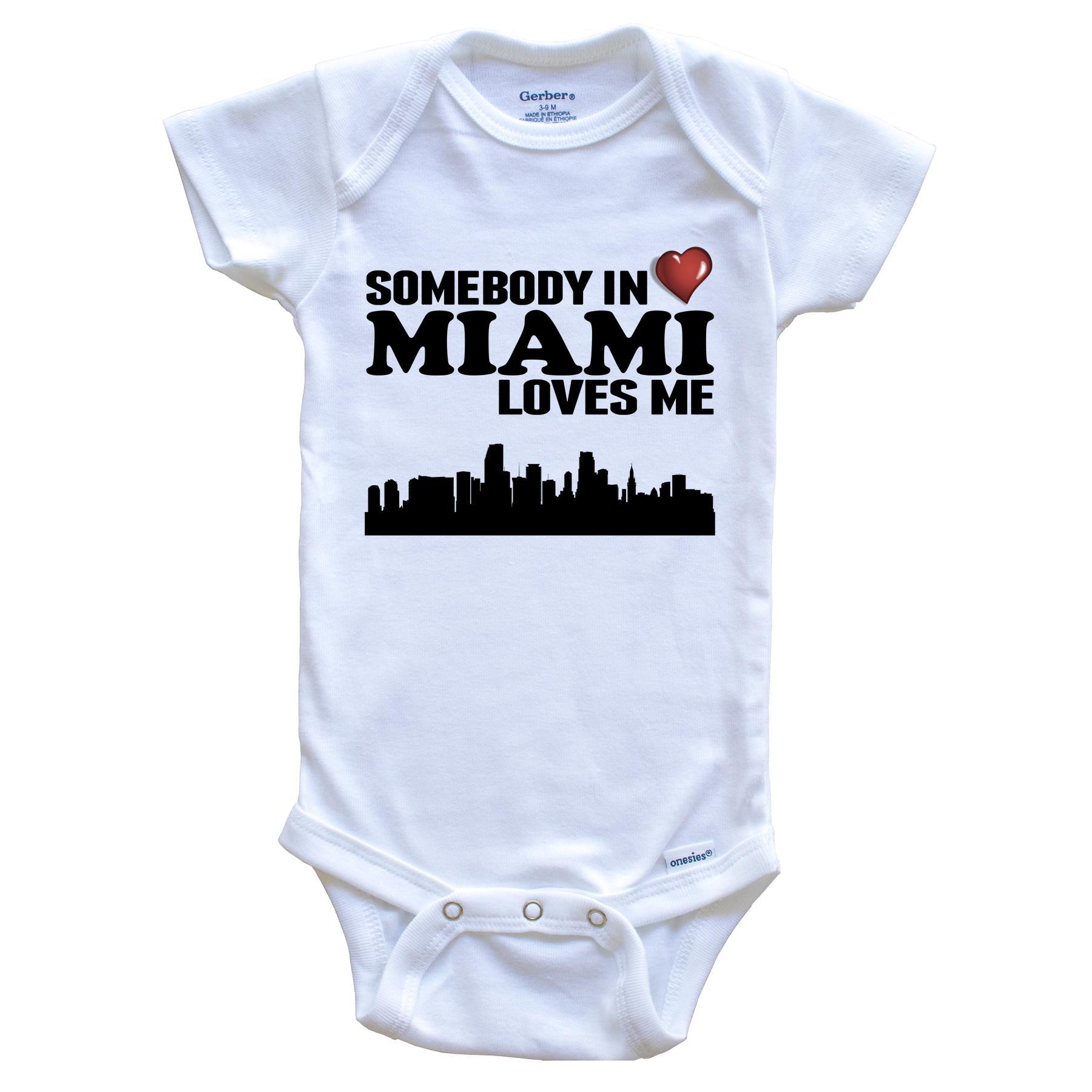 Somebody In Miami Loves Me Baby Onesie