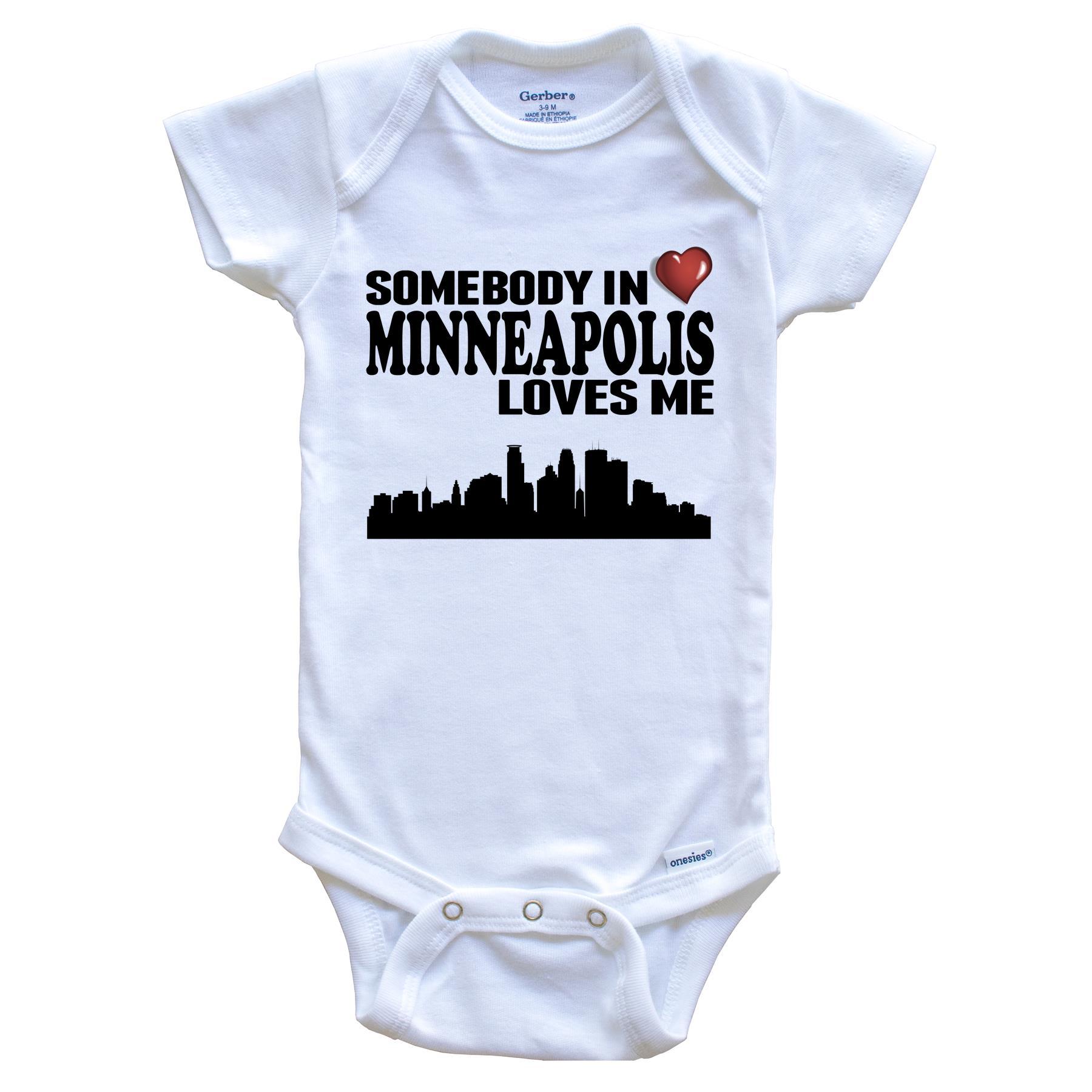 Somebody In Minneapolis Loves Me Baby Onesie