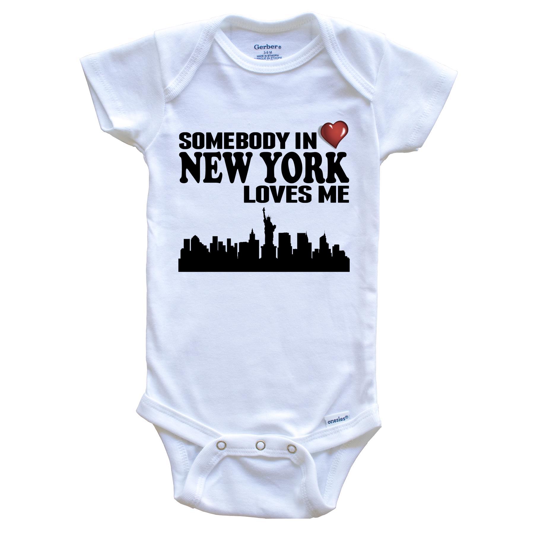 Somebody In New York Loves Me Baby Onesie