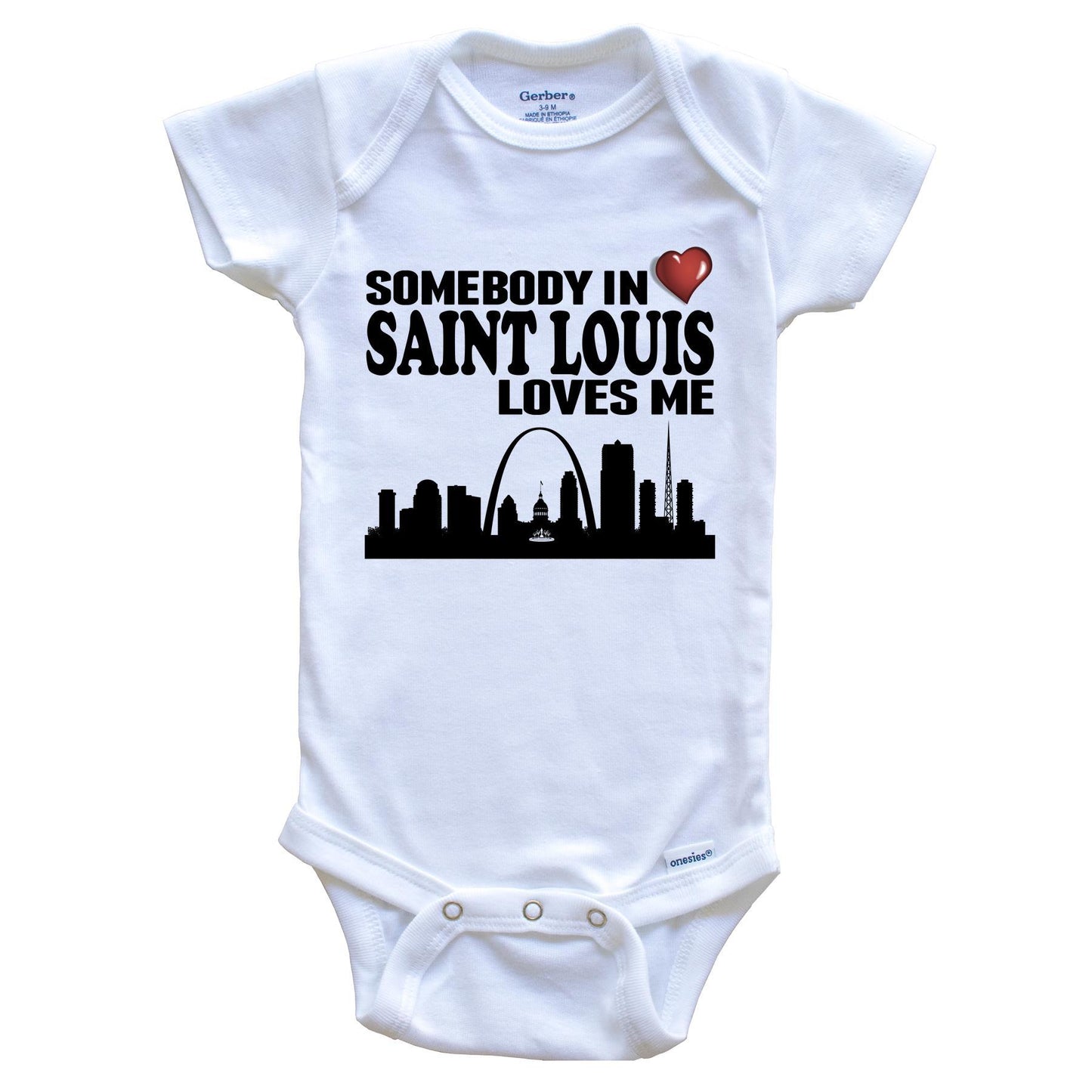 Somebody In Saint Louis Loves Me Baby Onesie