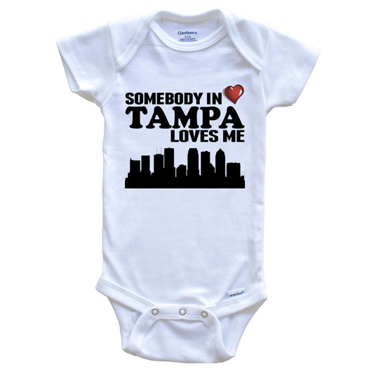 Somebody In Tampa Loves Me Baby Onesie