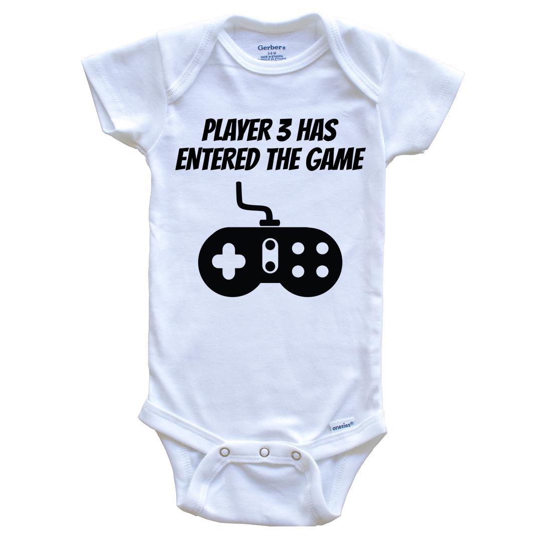 Player 3 Has Entered The Game Funny First Child Baby Onesie