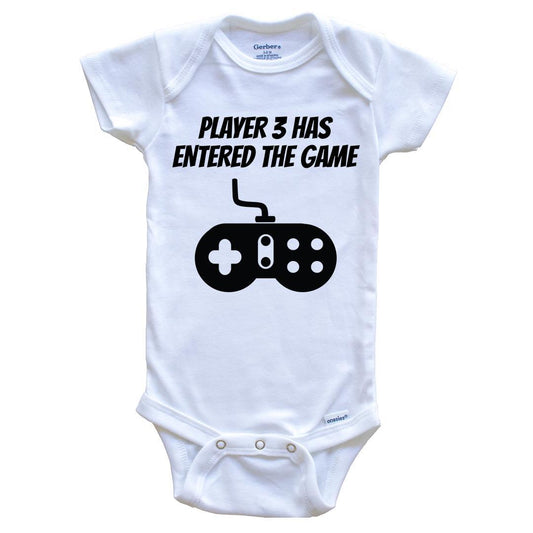 Player 3 Has Entered The Game Funny First Child Baby Onesie