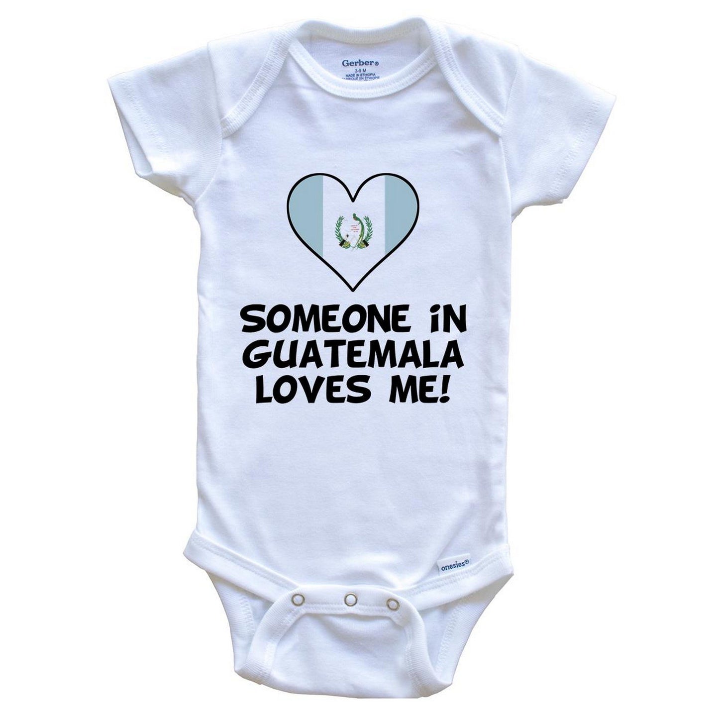 Someone In Guatemala Loves Me Guatemalan Flag Heart Baby Onesie