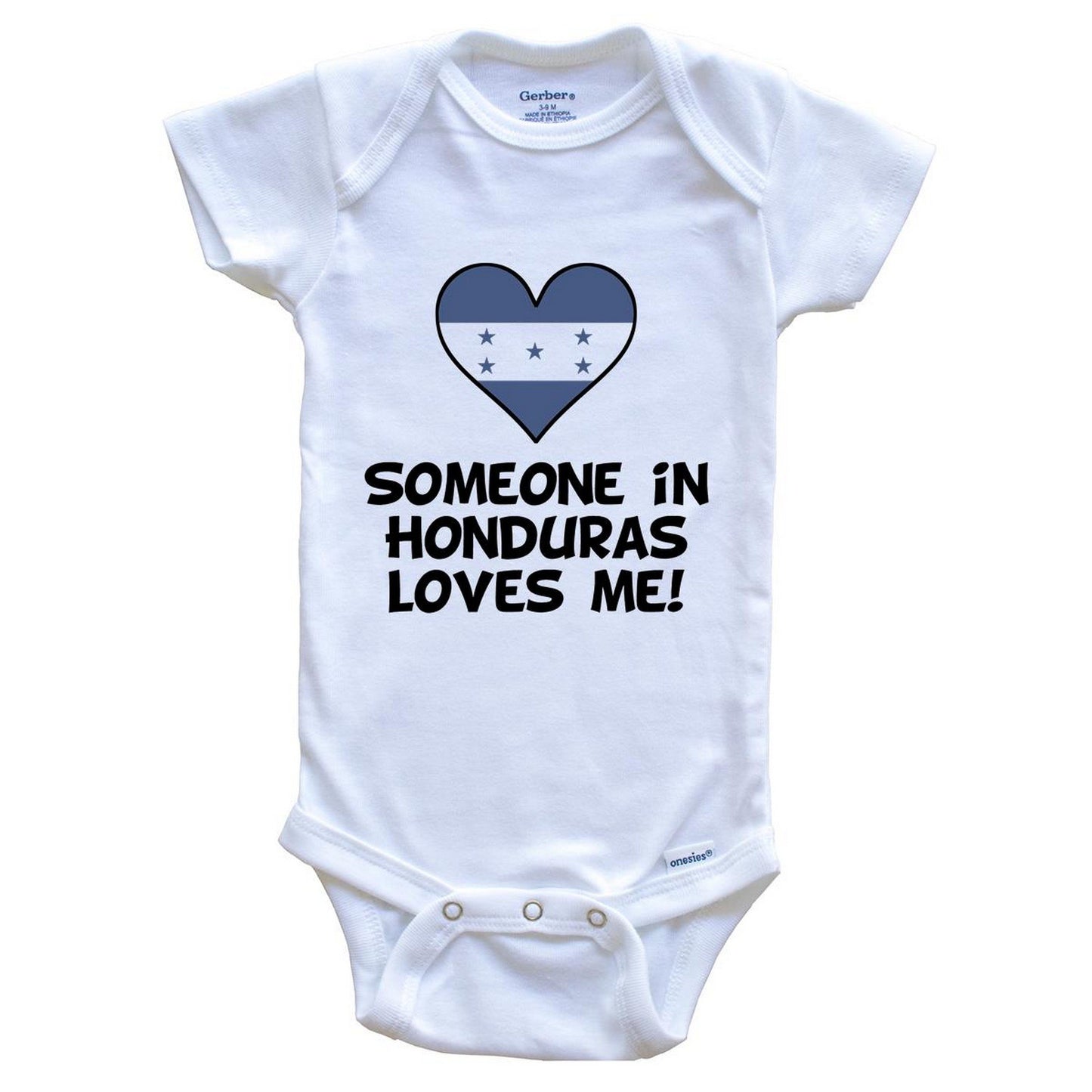 Someone In Honduras Loves Me Honduran Flag Heart Baby Onesie