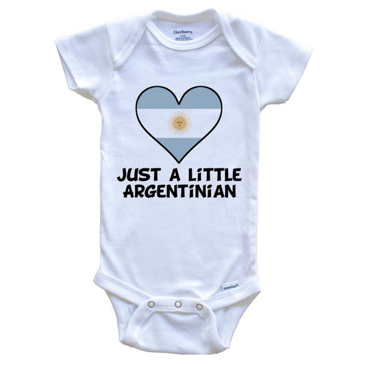 Just A Little Argentinian Onesie - Funny Argentina Flag Baby Bodysuit