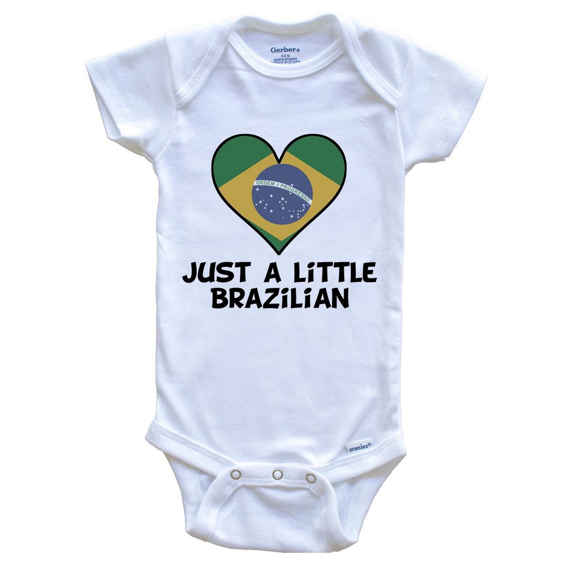 Just A Little Brazilian Onesie - Funny Brazil Flag Baby Bodysuit