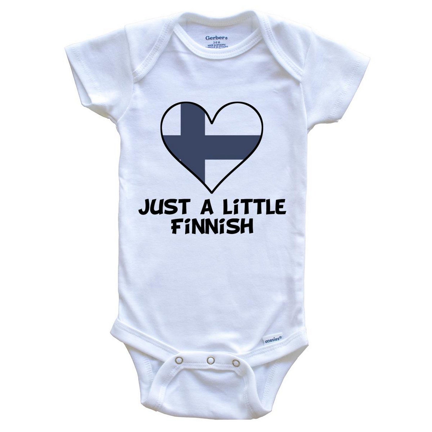 Just A Little Finnish Onesie - Funny Finland Flag Baby Bodysuit