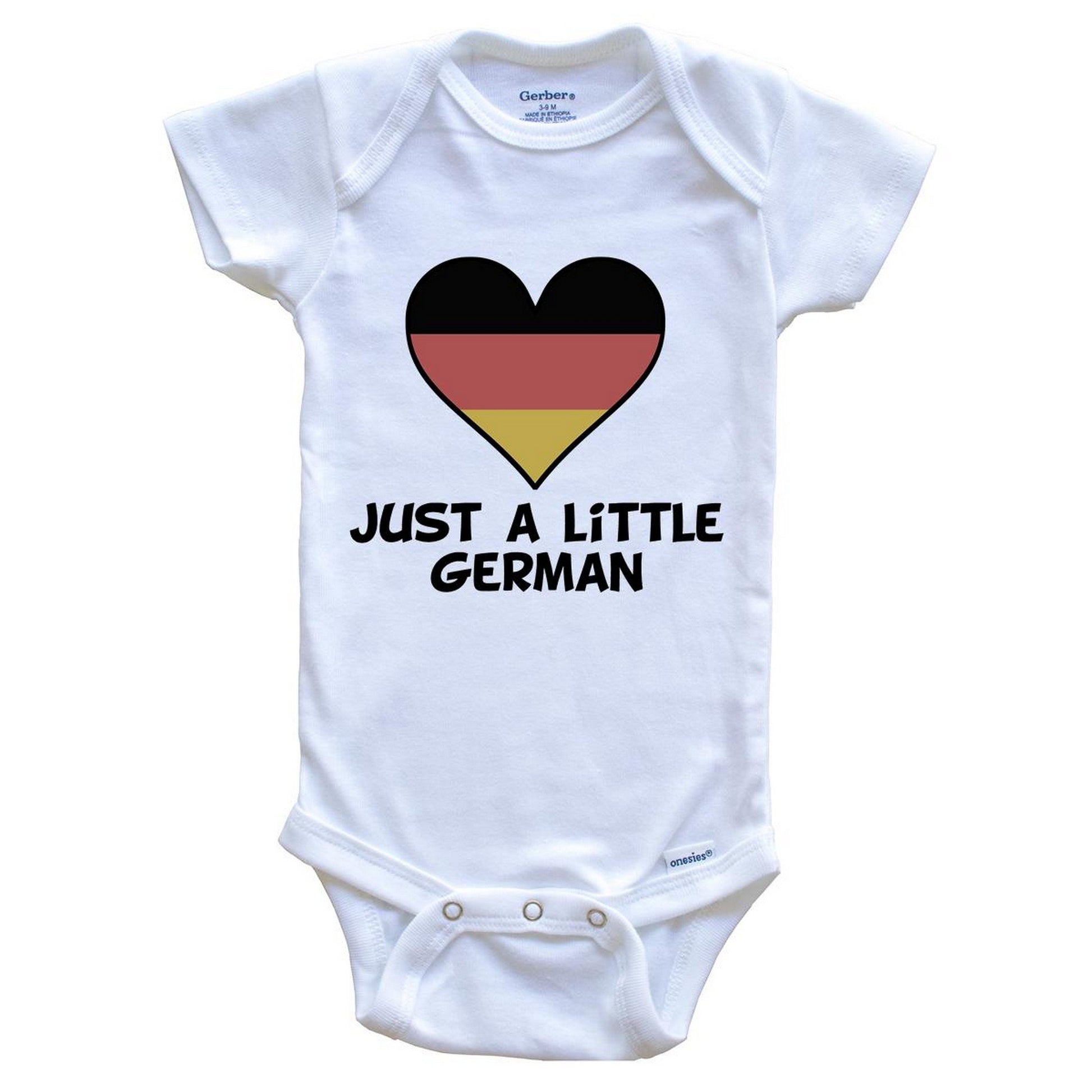 Just A Little German Onesie - Funny Germany Flag Baby Bodysuit